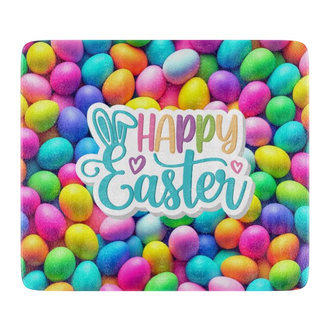 Ostereier/Frühling in hellen Farben Schneidebrett (Vorderseite)