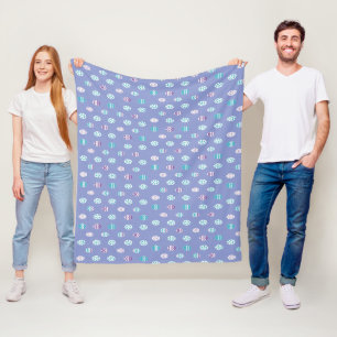 Ostereier/Frühlingspalette Fleecedecke