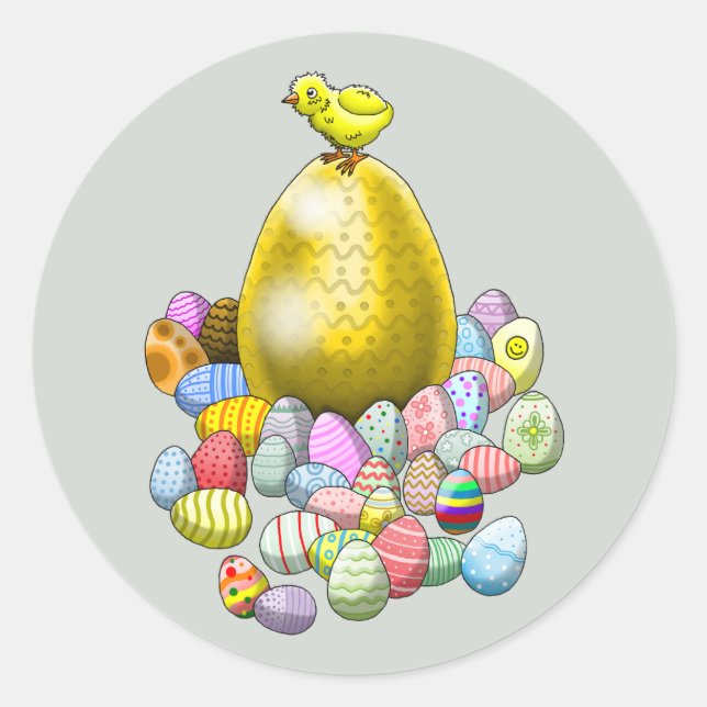 Ostereier für Osterhühner Runder Aufkleber (Vorderseite)