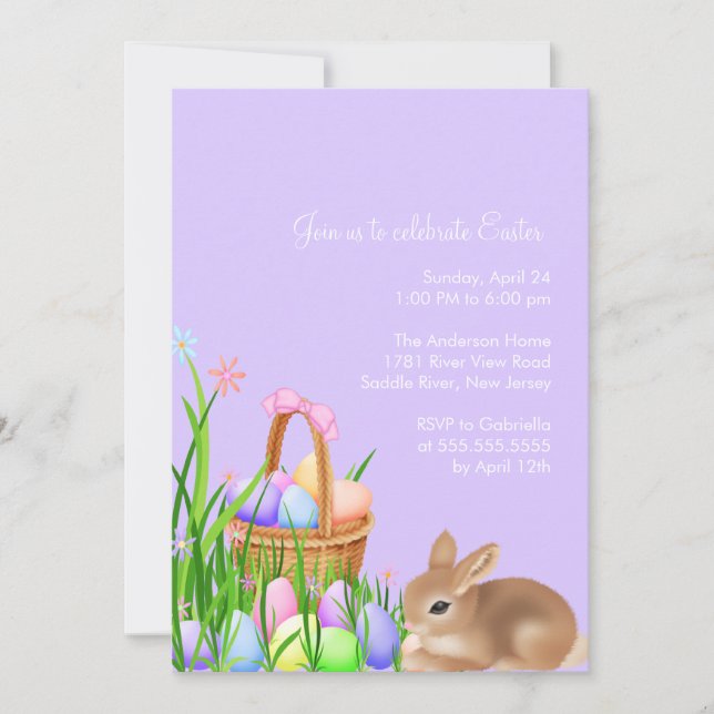 Ostereier Garten Ostern Abendessen Party Einladung (Vorderseite)