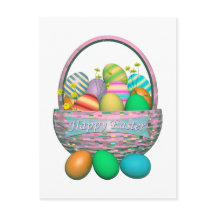 Ostereier gestrichen im Korb