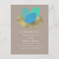 Ostereier Gold Nest Abendessen Brunch Familie