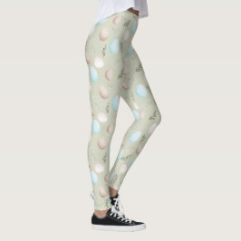Ostereier Grünes Pastellmuster Leggings