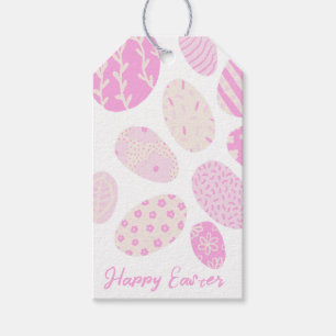 Ostereier, handgezogen, rosa geschenkanhänger