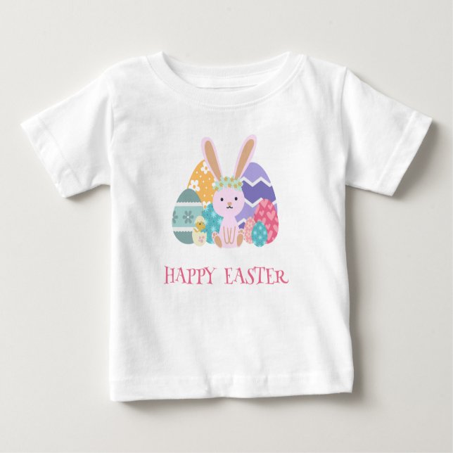 Ostereier Happy Hoppy Ostertag Baby T-shirt (Vorderseite)