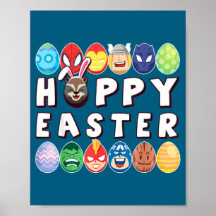Ostereier hoppy Osterguppe Ostereier hoppy Ostern Poster