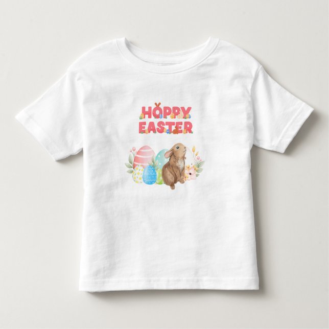 Ostereier Hoppy Ostertag Kleinkind T-shirt (Vorderseite)