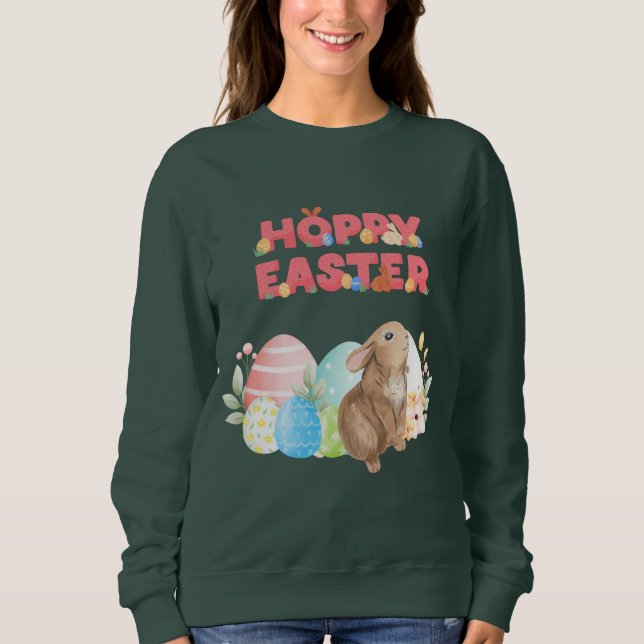 Ostereier Hoppy Ostertag Sweatshirt (Vorderseite)
