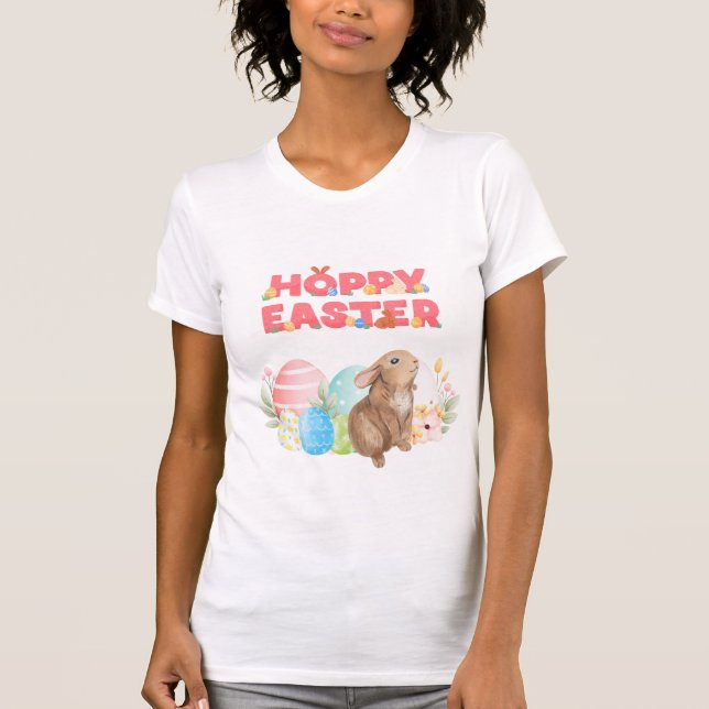 Ostereier Hoppy Ostertag T-Shirt (Vorderseite)