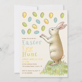 Ostereier Hunt Bunny Niedliches Kaninchen Einladung