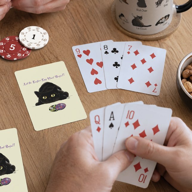 Ostereier Hunt Cat Funny Spielkarten (Von Creator hochgeladen)
