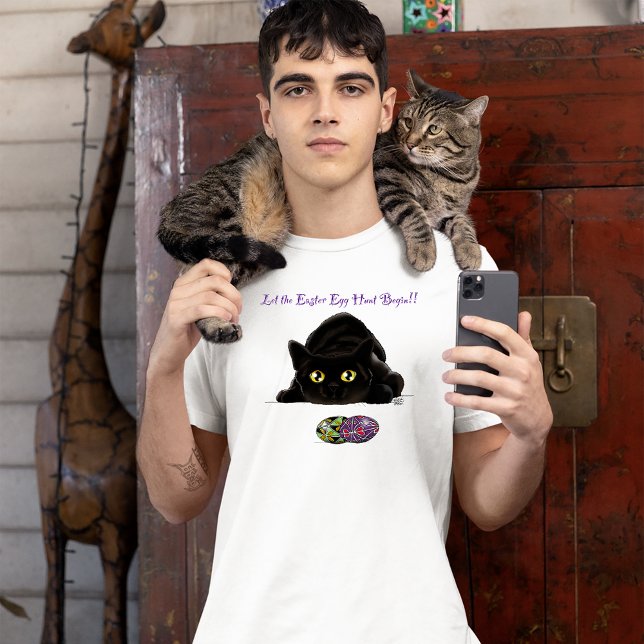 Ostereier Hunt Cat Funny T-Shirt (Von Creator hochgeladen)