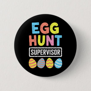 Ostereier Hunt Supervisor Rabbit Bunny Ostertag Button