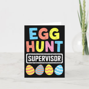 Ostereier Hunt Supervisor Rabbit Bunny Ostertag Karte
