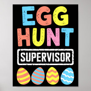 Ostereier Hunt Supervisor Rabbit Bunny Ostertag Poster