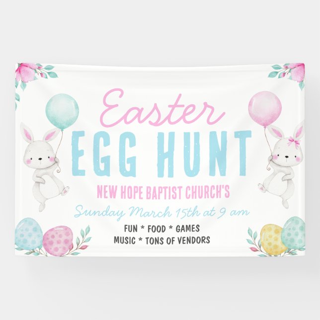 Ostereier Hunt Vinyl Road Banner (Horizontal)