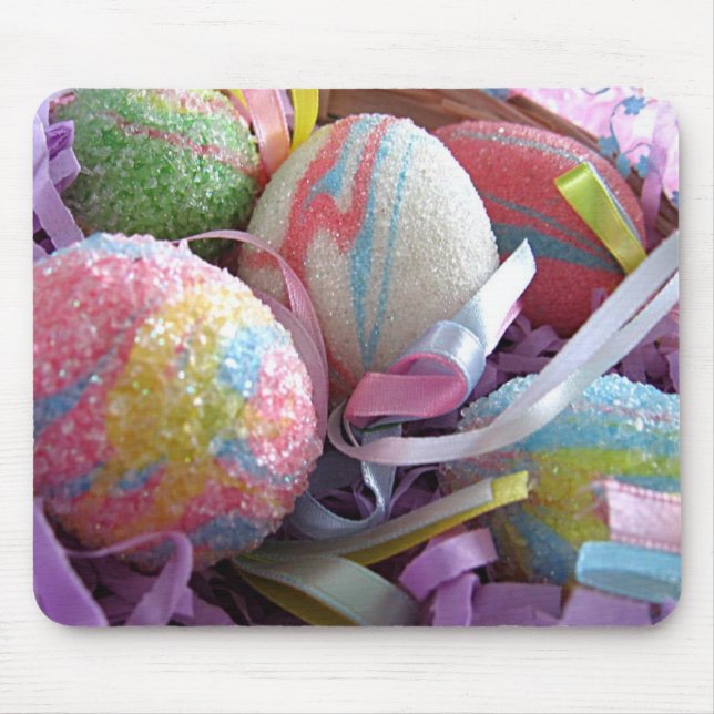 Ostereier in einem Korb Mousepad (Vorne)