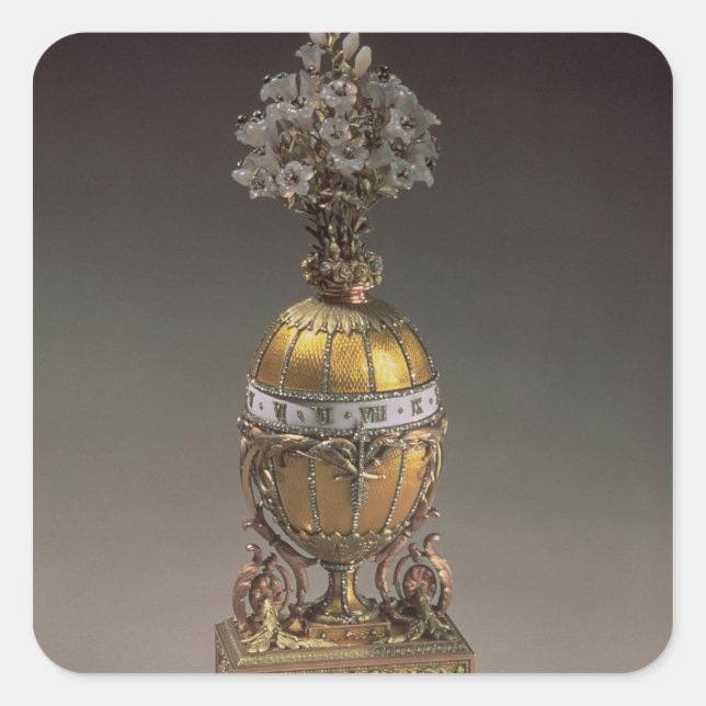 Ostereier in Form einer Vase Quadratischer Aufkleber (Vorderseite)