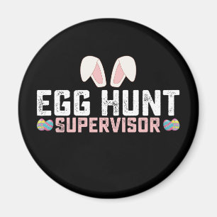 Ostereier-Jagd-Aufseher Lustiger Osterhase Kaninch Magnet