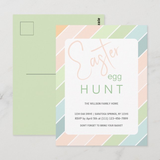 Ostereier Jagd Creamy Ice Creme Party Postkarte (Vorne/Hinten)