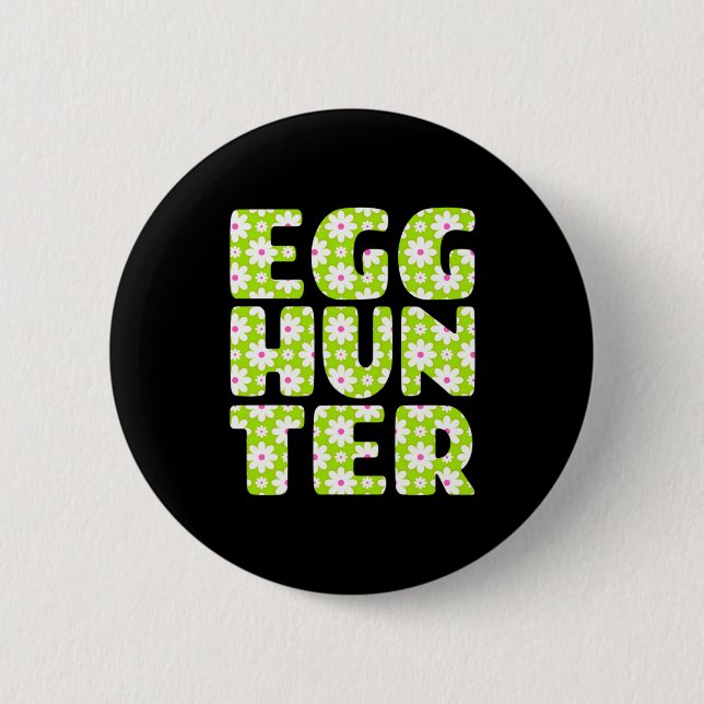 Ostereier-Jagd-Eier-Jäger-Design Button (Vorderseite)