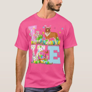 Ostereier Jagd Liebe Rough Collie Dog Osterfeier S T-Shirt