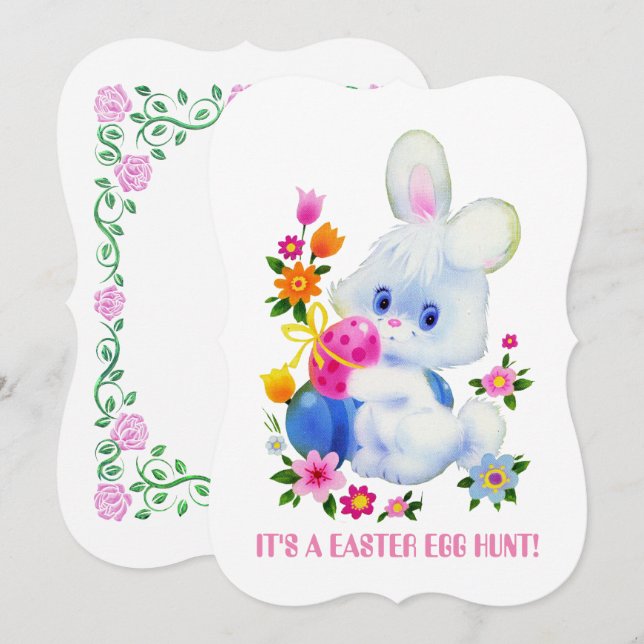 Ostereier-Jagd Party Einladung (Vorne/Hinten)