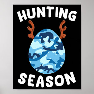 Ostereier-Jagd-Saison Blau Camo Tarnung Männer Poster