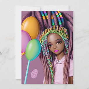 Ostereier Jagd Schwarzes Girl Magic Melanin Girls Einladung