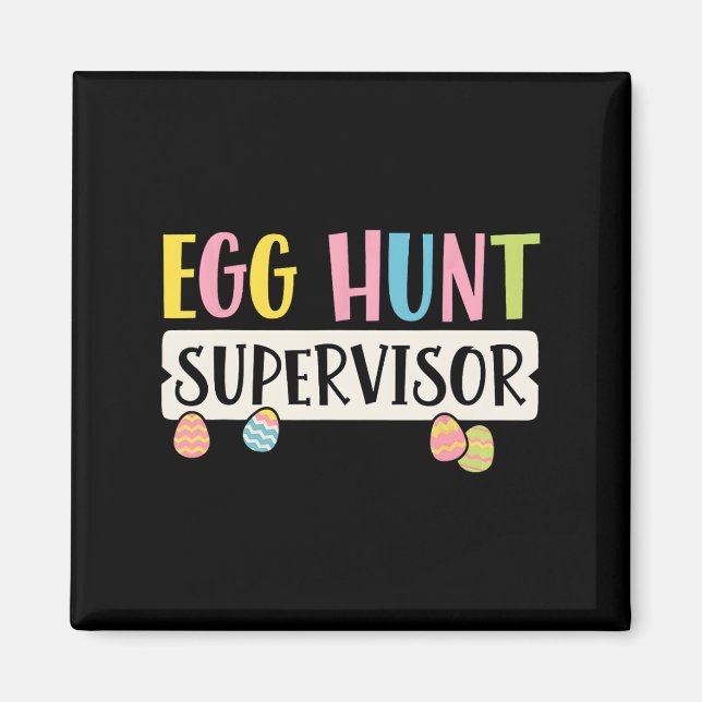 Ostereier Jagd Supervisor Funny Mama Vater Männer  Magnet (Vorne)