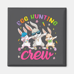 Ostereier-Jagd-Team Familie Frohen Ostertag Hase Magnet