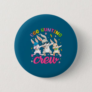 Ostereier-Jagd-Team Familienmitglieder Frohen Oste Button