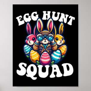 Ostereier-Jagd-Team Grafik Ostereier-Suche Ostern Poster