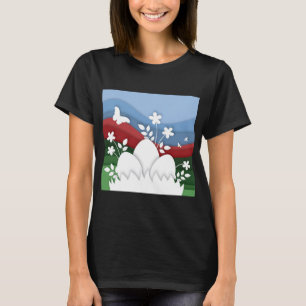 Ostereier jagen in winterlicher Frühlingsnatur T-Shirt