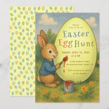 Ostereier jagen Niedlich Bunny Rabbit Painting Gel