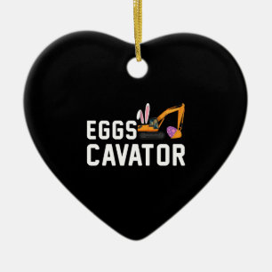 Ostereier Jagen Shirt für Kinder Funny Eggs Cavato Keramik Ornament