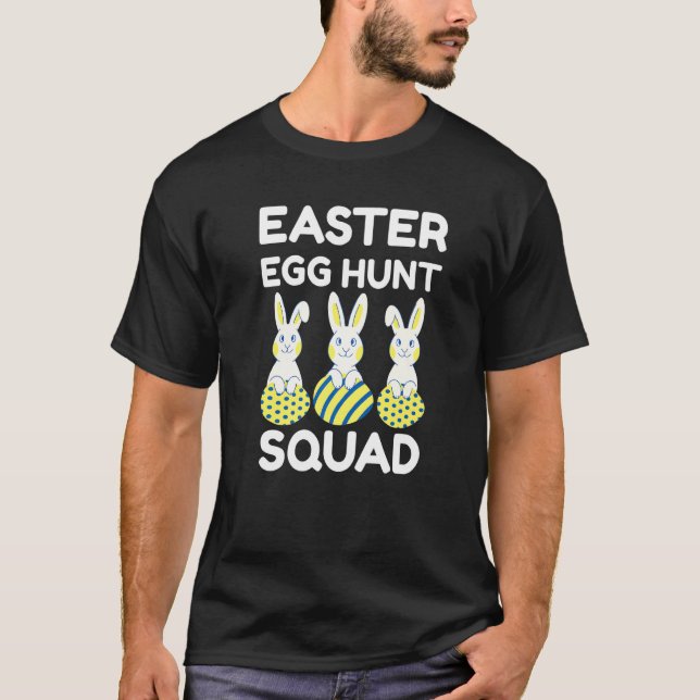 Ostereier jagen Squad Niedliche Kleinkinder Eier u T-Shirt (Vorderseite)