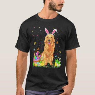 Ostereier jagender Golden Retriever Hund Ostersonn T-Shirt
