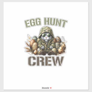 Ostereier-Jäger-Crew Camouflage-Jagd Ostertag T-Sh Aufkleber