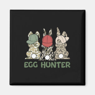 Ostereier-Jäger-Hase-Kaninchen-Jagd-Ostertag-Klein Magnet