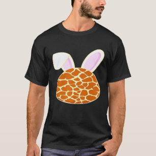 Ostereier Kaninchen Giraffe Print Bunny Ohr Oster  T-Shirt