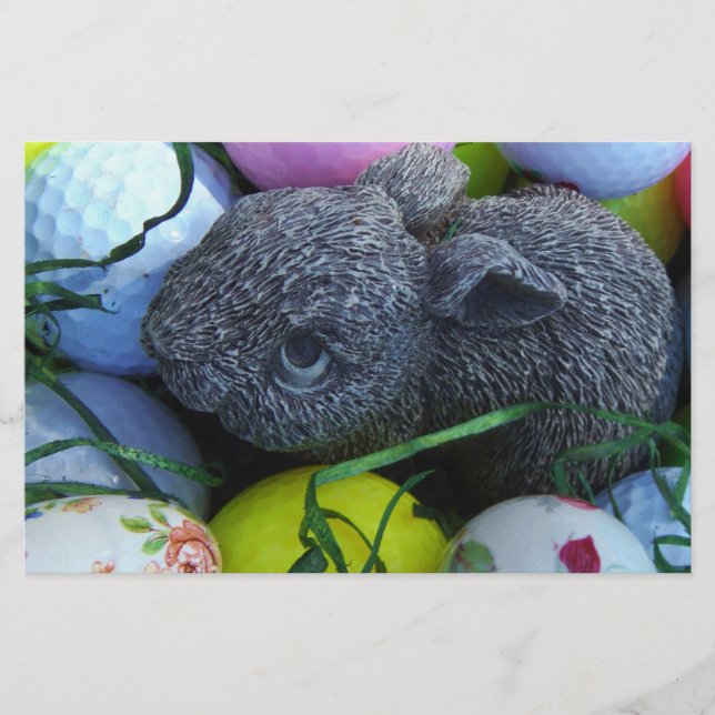 Ostereier, Kaninchengolfbälle Briefpapier (Vorderseite)