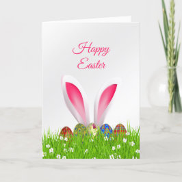 Ostereier Kaninchengras Feiertagskarte