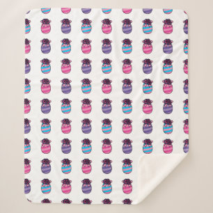 Ostereier mit Blume und Band Sherpadecke