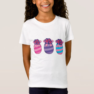 Ostereier mit Blume und Band T-Shirt