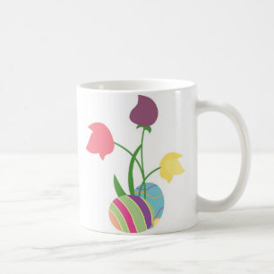 Ostereier mit Frühlingsblumen Kaffeetasse
