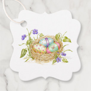 Ostereier Nest Gefälligkeitstags Geschenktafeln Geschenkanhänger