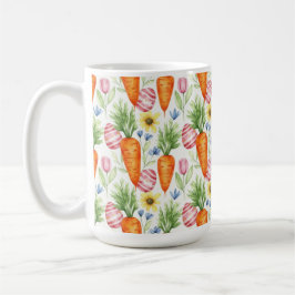 OSTEREIER ORANGEFARBENE KAROTTEN GELBE BLUMEN KAFFEETASSE