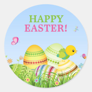 Ostereier Osteraufkleber Runder Aufkleber