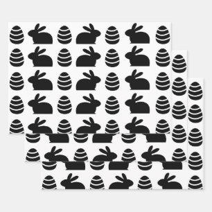Ostereier Ostern Bunny Happy Ostermuster Geschenkpapier Set